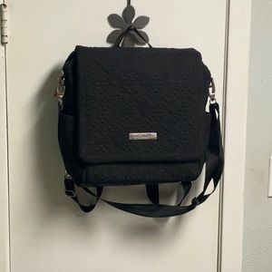 Petunia pickle bottom black quilted diaper bag